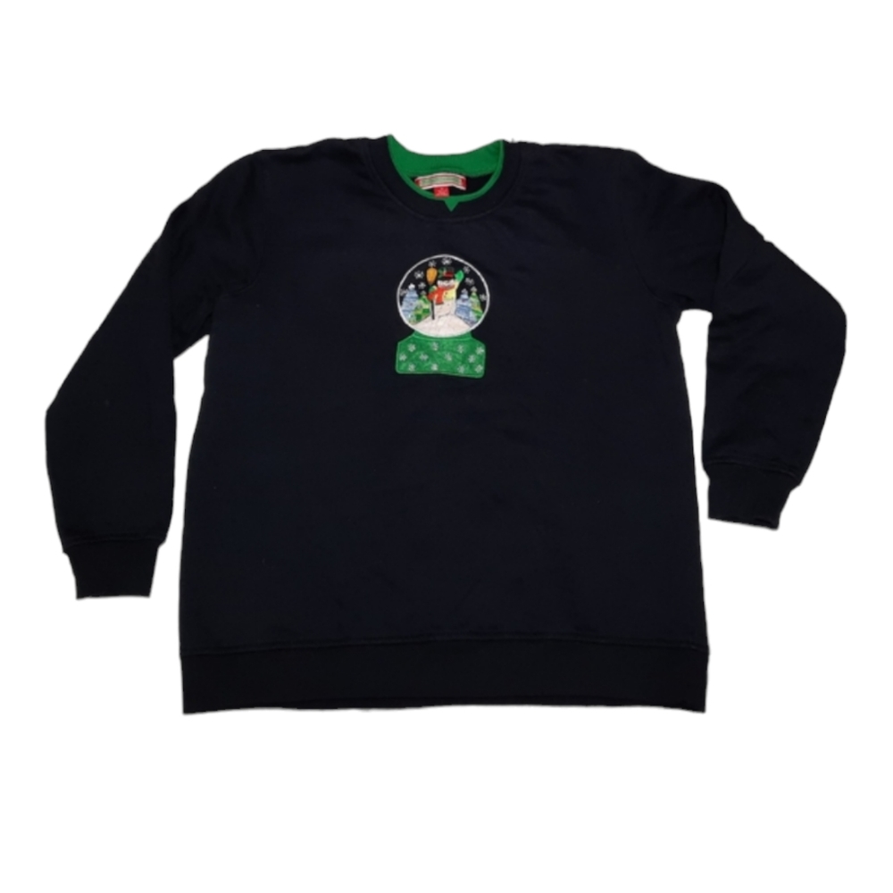 Holiday Traditions Embroidered Applique‎ Christmas Sweatshirt Size M